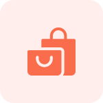 Minimalistic shopping bag illustration